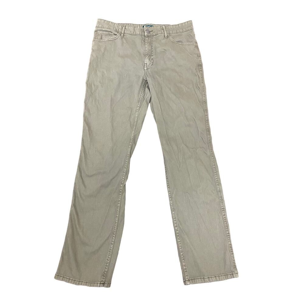 Woolrich Green Denim Jeans Cargo Pocket on the Side Cotton Men's Size 32x32